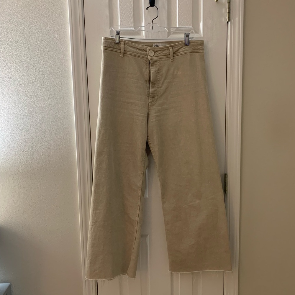 Tan Wide Leg Zara jeans